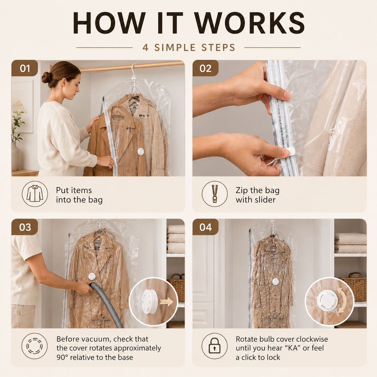 Avenor Hanging Vacuum Storage Bags